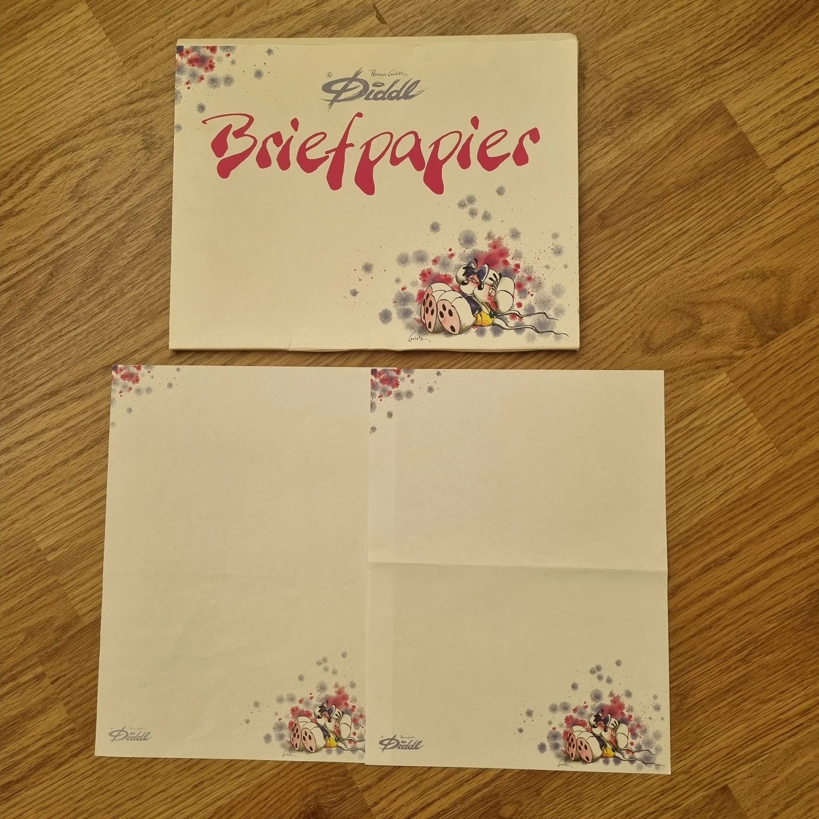 Diddl witte briefpapiermap + 2 briefpapier 31